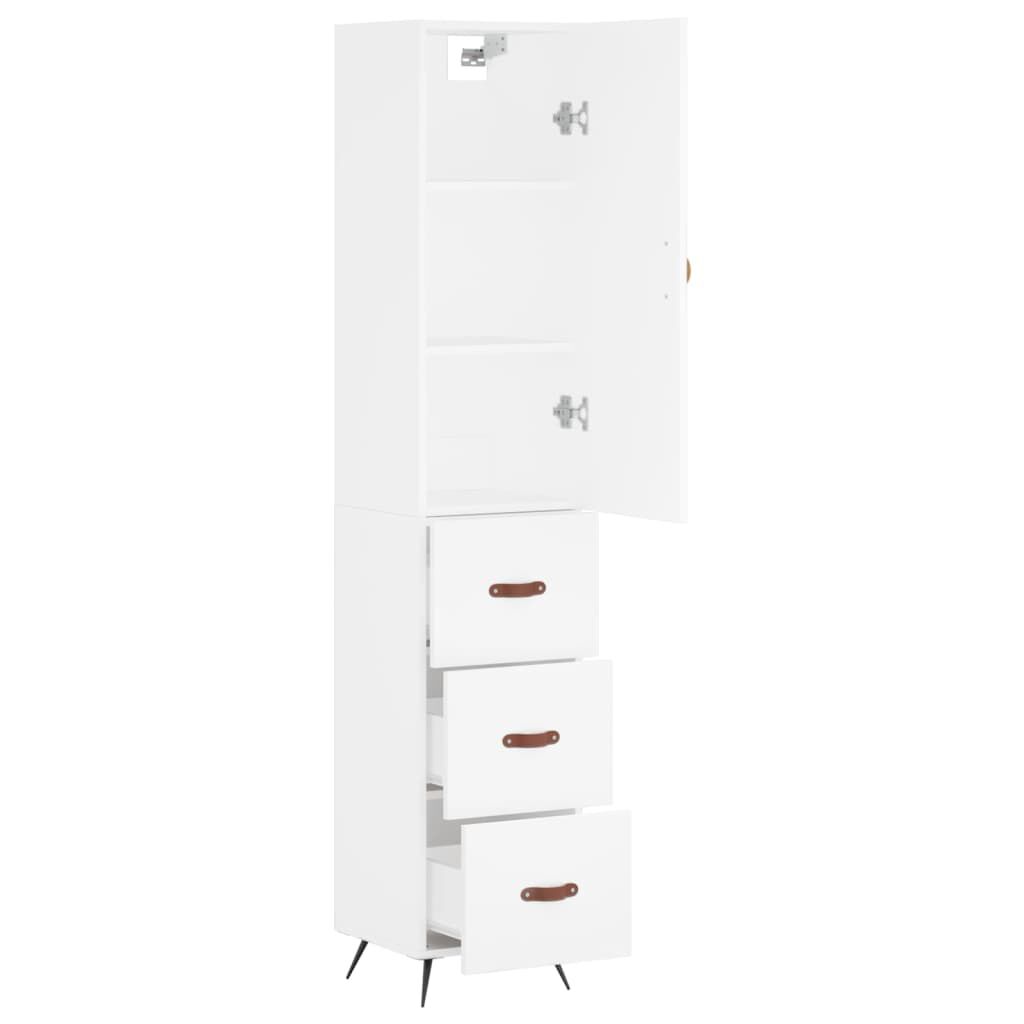 vidaXL Ντουλάπι Λευκό 34,5 x 34 x 180 εκ. από Επεξεργασμένο Ξύλο