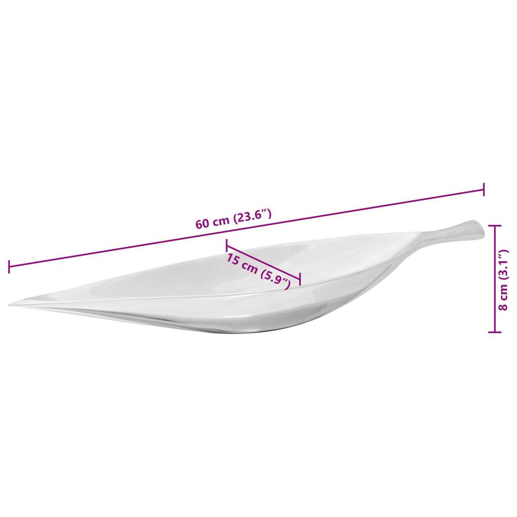 vidaXL Καλάθι φρούτων Ασημί 60x15x8 εκ. Αλουμίνιο