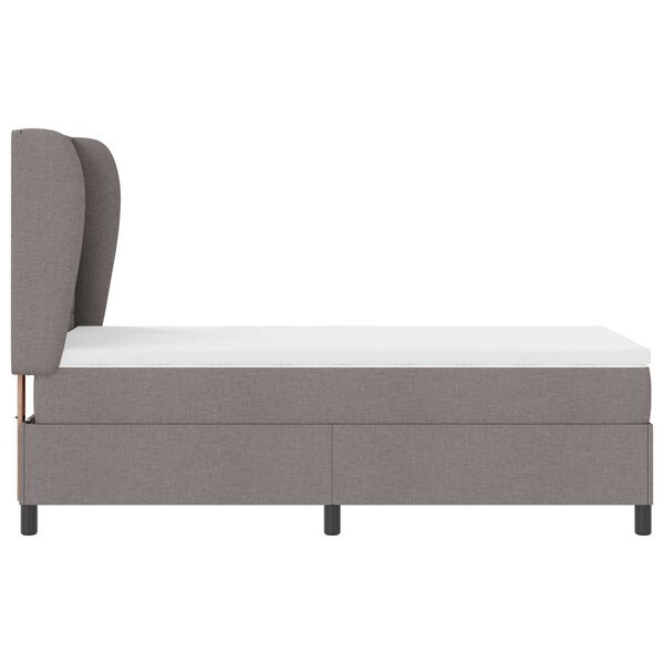 vidaXL Κρεβάτι Box Spring με Στρώμα σε Ταμπά, 90x190 εκ., Ύφασμα