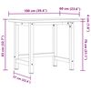 vidaXL Πάγκος Εργασίας Ορθογώνιος 100x60x83 εκ. από Μασίφ Ξύλο Ακακίας