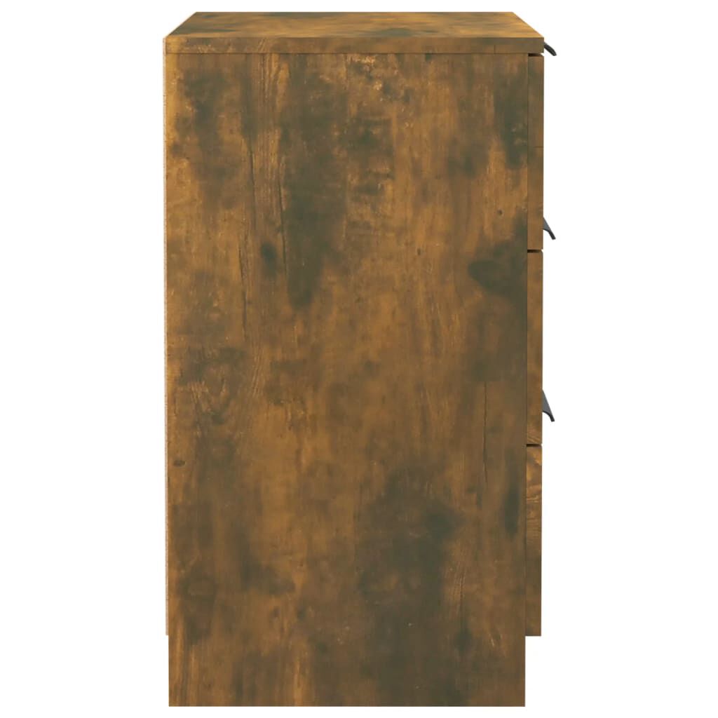 vidaXL Κομοδίνο Καπνιστή Δρυς 40 x 36 x 65 εκ.