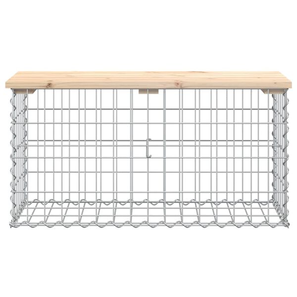 vidaXL Παγκάκι Κήπου Συρματοκιβώτιο 83x31,5x42 εκ. Μασίφ Ξύλο Πεύκου