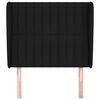 vidaXL Κεφαλάρι με Πτερύγια Μαύρο 83x23x118/128 εκ. Υφασμάτινο