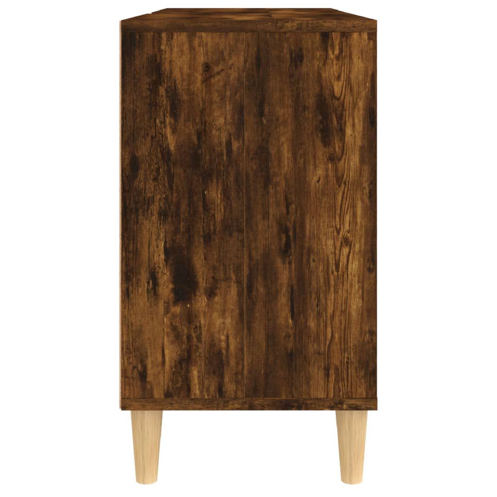 vidaXL Ντουλάπι Νιπτήρα Καπνιστή Δρυς 80x33x60 εκ. Επεξεργ. Ξύλο