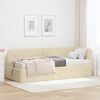 vidaXL Κρεβάτι Γωνίας με στρώμα με κεφαλάρι Κρεμ 80 x 200 cm ύφασμα