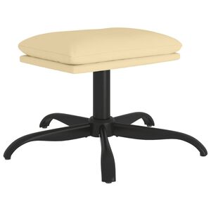 vidaXL Υποπόδιο Λευκό 60x60x36 εκ. Βελούδινο