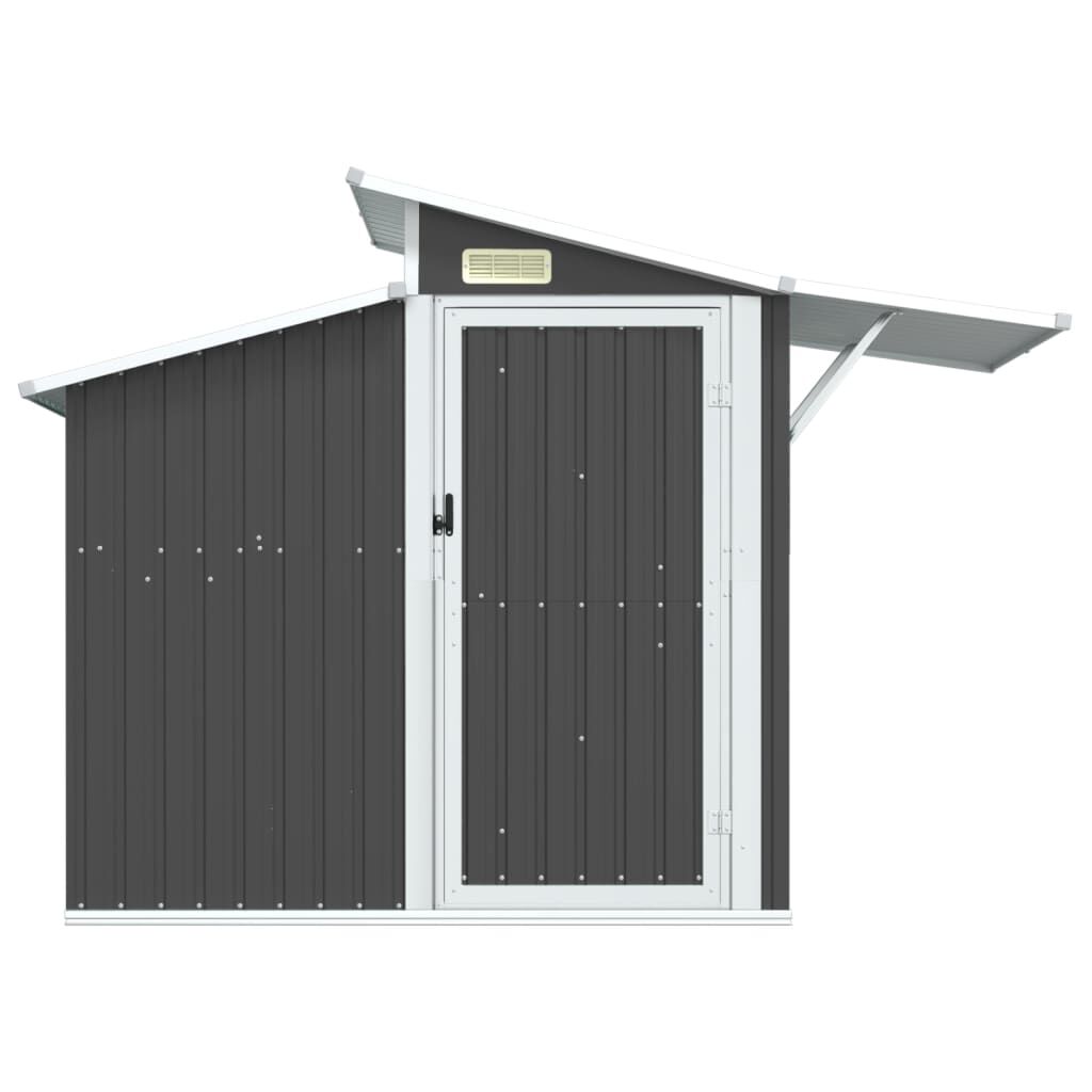 vidaXL Αποθήκη Κήπου Ανθρακί 270x130x208,5 εκ. Γαλβανισμένο Ατσάλι