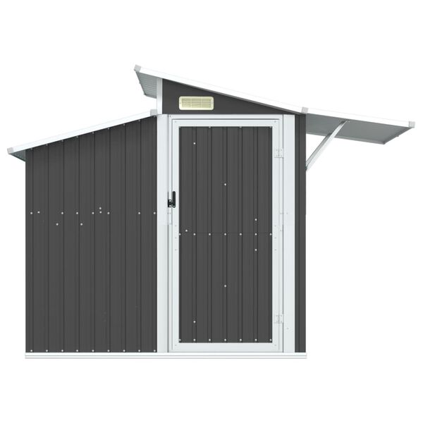vidaXL Αποθήκη Κήπου Ανθρακί 270x130x208,5 εκ. Γαλβανισμένο Ατσάλι