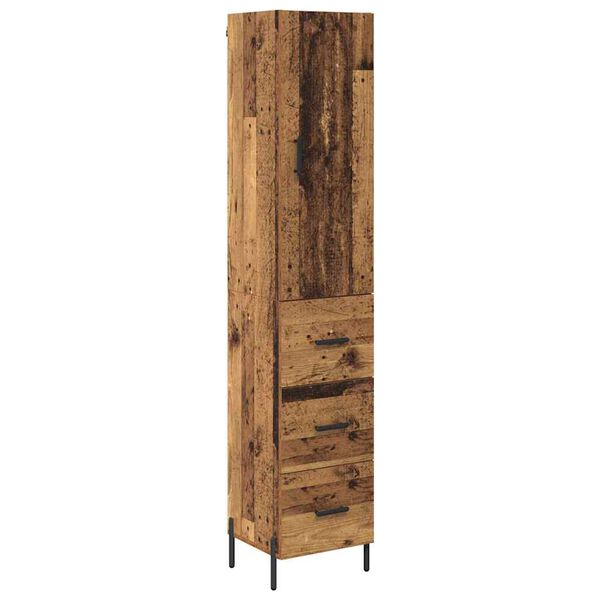 vidaXL Highboard &Pi;&alpha;&lambda;&iota;ό &Xi;ύ&lambda;&omicron; 34,5 x 34 x 180 &epsilon;&kappa;. &Epsilon;&pi;&epsilon;&xi;&epsilon;&rho;&gamma;&alpha;&sigma;&mu;έ&nu;&omicron; &xi;ύ&lambda;&omicron;
