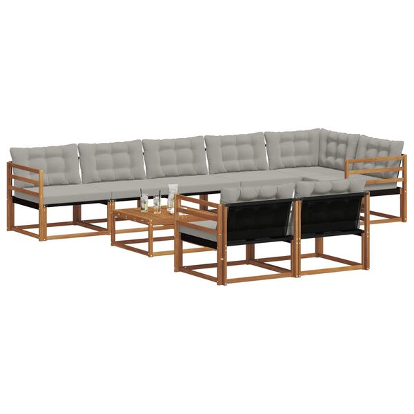 vidaXL &Sigma;&epsilon;&iota;&rho;ά &Kappa;&alpha;&nu;&alpha;&pi;έ &Epsilon;&xi;&omega;&tau;&epsilon;&rho;&iota;&kappa;&omicron;ύ 9 pcs &Phi;&upsilon;&sigma;&iota;&kappa;ό &kappa;&alpha;&iota; &Alpha;&nu;&omicron;&iota;&chi;&tau;ό &Gamma;&kappa;&rho;&iota;