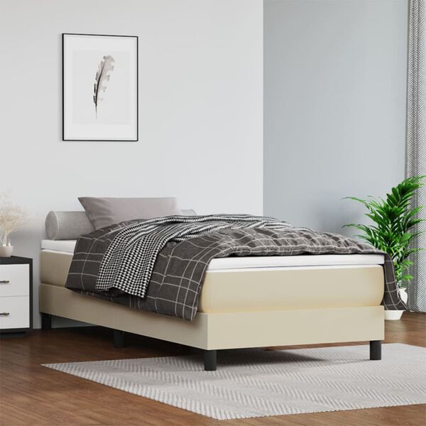 vidaXL &Kappa;&rho;&epsilon;&beta;ά&tau;&iota; Boxspring &mu;&epsilon; &Sigma;&tau;&rho;ώ&mu;&alpha; &Kappa;&rho;&epsilon;&mu; 90x200 &epsilon;&kappa;. &alpha;&pi;ό &Sigma;&upsilon;&nu;&theta;&epsilon;&tau;&iota;&kappa;ό &Delta;έ&rho;&mu;&alpha;