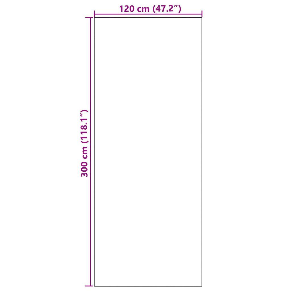 vidaXL Κόκκινο Ορθογώνιο Πατάκι Πόρτας 120x300 εκ.