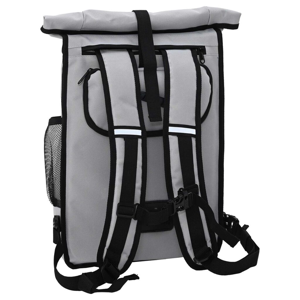 vidaXL Τσάντα Ποδηλάτου για Ράγες 20 L Γκρι 31x13x58 εκ.