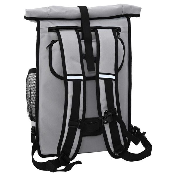 vidaXL Τσάντα Ποδηλάτου για Ράγες 20 L Γκρι 31x13x58 εκ.