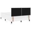 vidaXL Κρεβάτι με Στρώμα με στρώμα Λευκό 140 x 200 cm Τεχνητό δέρμα