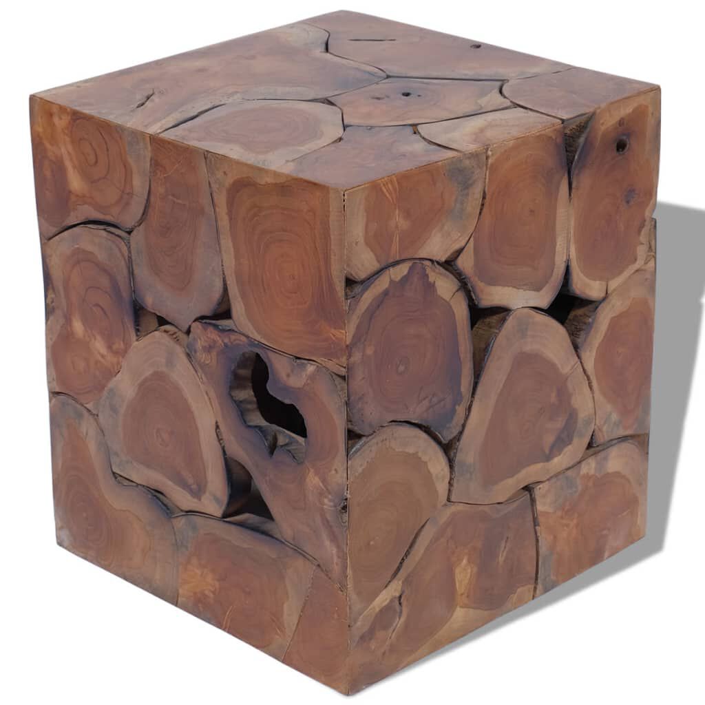 vidaXL Σκαμπό από Μασίφ Ξύλο Teak
