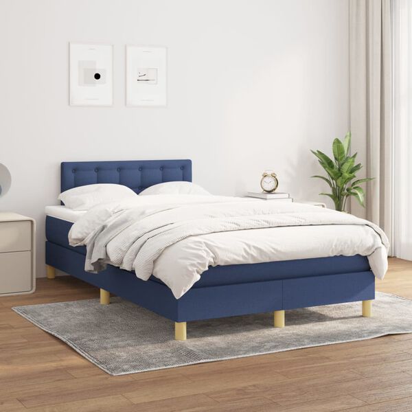 vidaXL &Kappa;&rho;&epsilon;&beta;ά&tau;&iota; Boxspring &mu;&epsilon; &Sigma;&tau;&rho;ώ&mu;&alpha; &Mu;&pi;&lambda;&epsilon; 120x190 &epsilon;&kappa;. &Upsilon;&phi;&alpha;&sigma;&mu;ά&tau;&iota;&nu;&omicron;