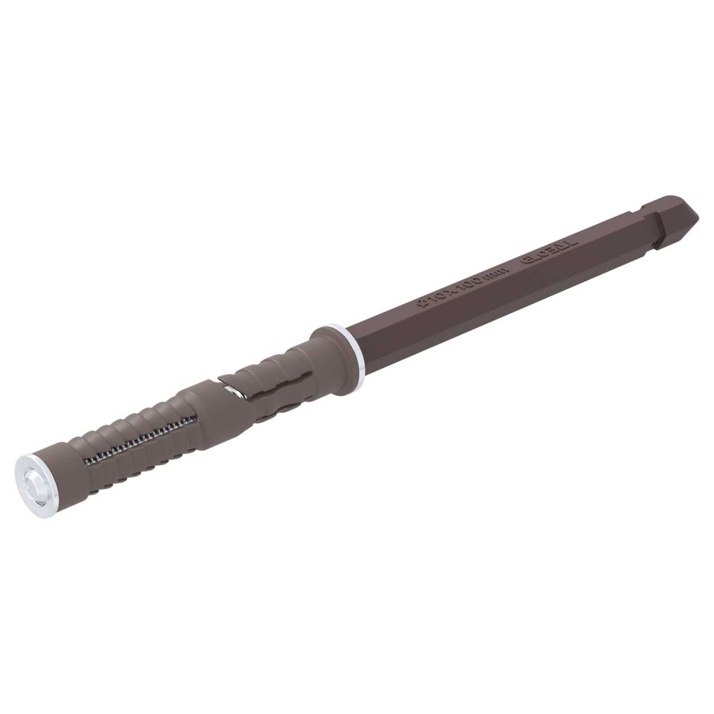 vidaXL Βραχίονες αιωρούμενου ραφιού 12 pcs Καφέ Ø10 x 170 mm Ατσάλι