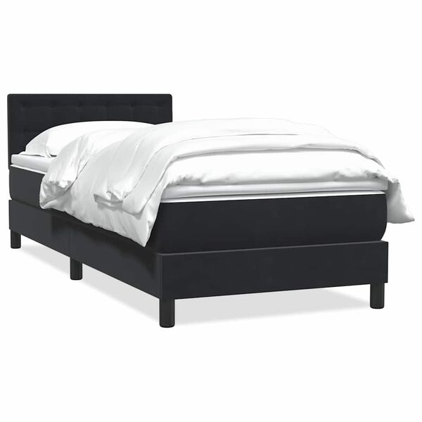 vidaXL &Kappa;&rho;&epsilon;&beta;ά&tau;&iota; Boxspring &mu;&epsilon; &Sigma;&tau;&rho;ώ&mu;&alpha; &Mu;&alpha;ύ&rho;&omicron; 80x220 &epsilon;&kappa;. &Beta;&epsilon;&lambda;&omicron;ύ&delta;&iota;&nu;&omicron;