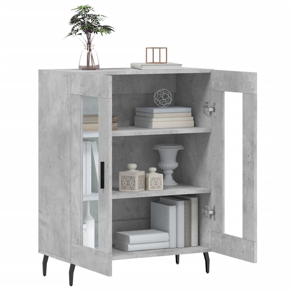 vidaXL Ντουλάπι Γκρι Σκυροδέματος 69,5x34x90 εκ. Επεξεργασμένο Ξύλο