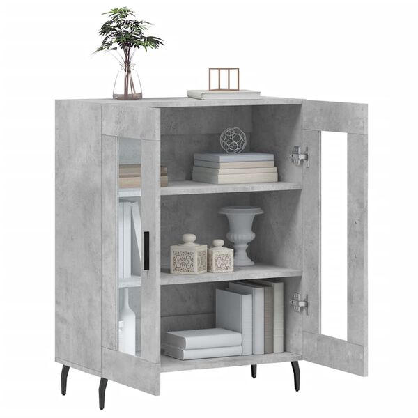 vidaXL Ντουλάπι Γκρι Σκυροδέματος 69,5x34x90 εκ. Επεξεργασμένο Ξύλο
