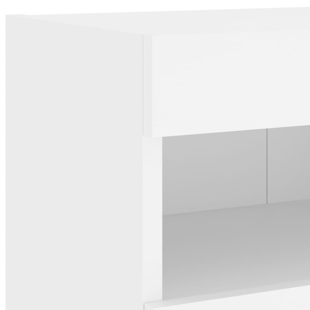 vidaXL Έπιπλο Τοίχου Τηλεόρασης με LED Λευκό 80x30x40 εκ.