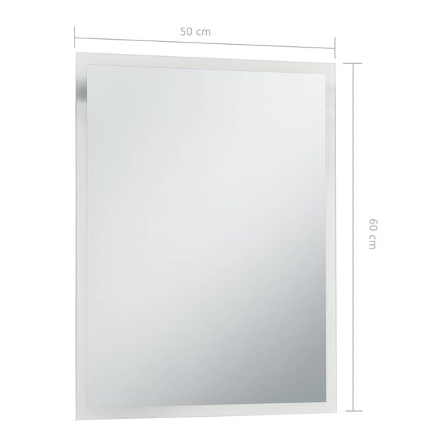 vidaXL Καθρέφτης Μπάνιου Τοίχου με LED 50 x 60 εκ.