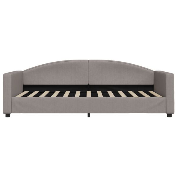 vidaXL Καναπές Κρεβάτι Συρόμενος Taupe 90x200 εκ. Ύφασμα & Συρτάρια