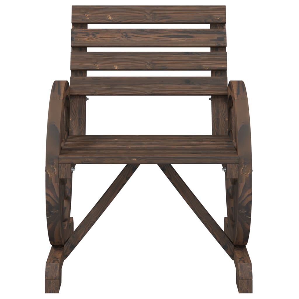 vidaXL Καρέκλες Κήπου 2 τεμ. 58 x 58 x 78,5 εκ. από Μασίφ Ξύλο Ελάτης