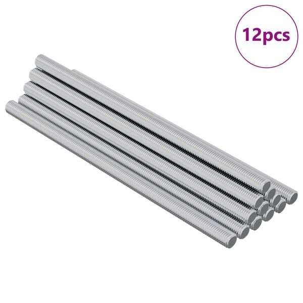 vidaXL &Rho;ά&beta;&delta;&omicron;&sigmaf; &Mu;&epsilon; &Sigma;&pi;&epsilon;ί&rho;&omega;&mu;&alpha; 12 pcs &Alpha;&sigma;&eta;&mu;ί 6 x 120 mm &Alpha;&tau;&sigma;ά&lambda;&iota;