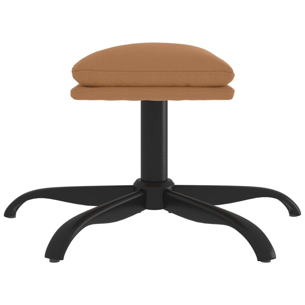 vidaXL Υποπόδιο Taupe 60x60x36 εκ. από Ύφασμα Μικροϊνών