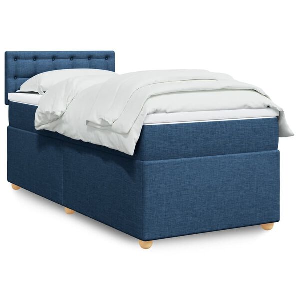vidaXL &Kappa;&rho;&epsilon;&beta;ά&tau;&iota; Boxspring &mu;&epsilon; &Sigma;&tau;&rho;ώ&mu;&alpha; &Mu;&pi;&lambda;&epsilon; 90x190 &epsilon;&kappa;.&Upsilon;&phi;&alpha;&sigma;&mu;ά&tau;&iota;&nu;&omicron;