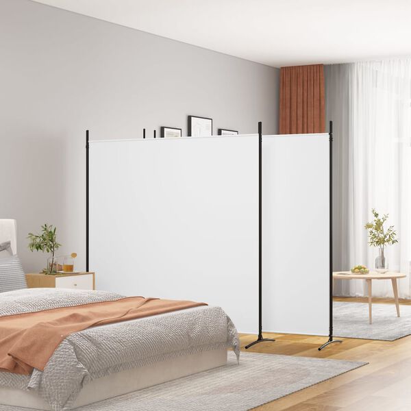 vidaXL Διαχωριστικό Δωματίου με 4 Πάνελ Λευκό 698x180 εκ. από Ύφασμα