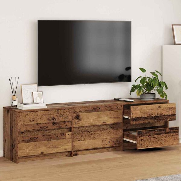 vidaXL &Mu;&omicron;&nu;ά&delta;&epsilon;&sigmaf; TV 2 pcs &Pi;&alpha;&lambda;&iota;ό &Xi;ύ&lambda;&omicron; 180 x 34 x 50 &epsilon;&kappa; &Epsilon;&pi;&epsilon;&xi;&epsilon;&rho;&gamma;&alpha;&sigma;&mu;έ&nu;&omicron; &xi;ύ&lambda;&omicron;