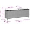 vidaXL Πάγκος κήπου με μαξιλάρι καφέ 110x30x40,5 cm Poly Rattan