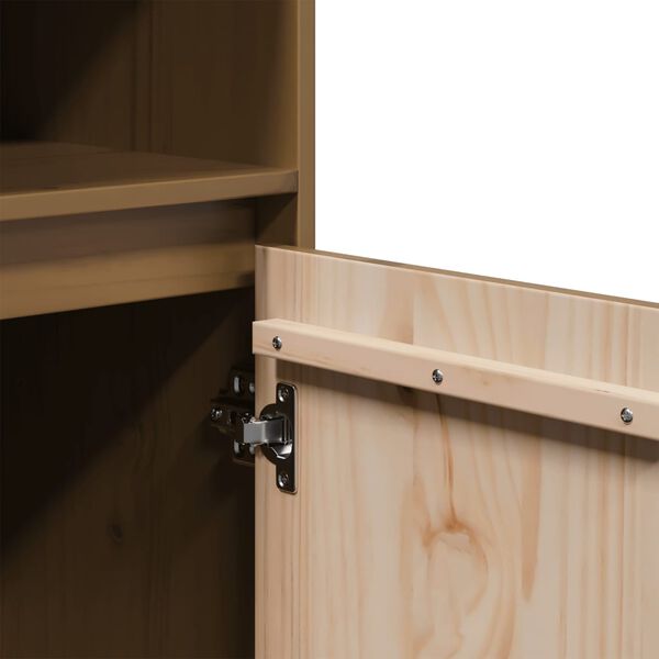vidaXL Ντουλάπι Καφέ Μελί 37 x 34 x 110 εκ. από Μασίφ Ξύλο Πεύκου