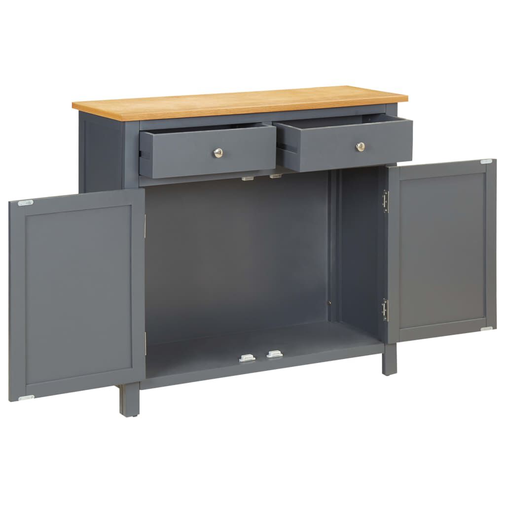 vidaXL Ντουλάπι / Ψηλός Μπουφές 90 x 33,5 x 83 εκ. Μασίφ Ξύλο Δρυός