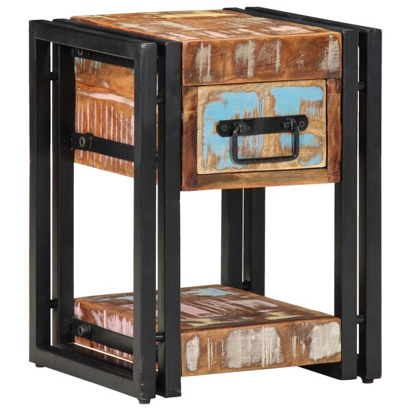 vidaXL Νυχτερινό Τραπέζι 40x40x40 εκ. Από Μασίφ Ανακυκλωμένο Ξύλο