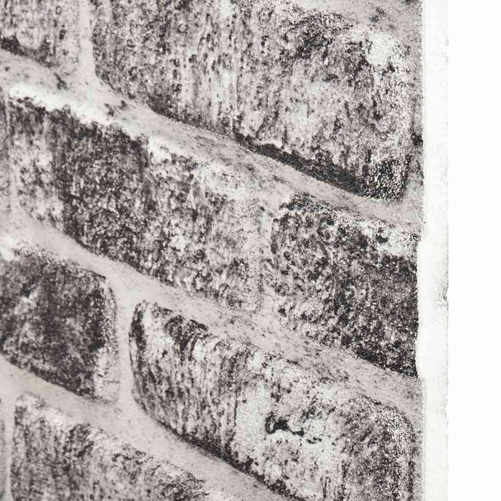 vidaXL Πάνελ Τοίχου 3D 10 τεμ. Σχέδιο Τούβλα Σκούρο Γκρι EPS