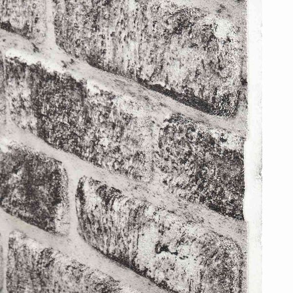 vidaXL Πάνελ Τοίχου 3D 10 τεμ. Σχέδιο Τούβλα Σκούρο Γκρι EPS