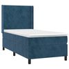vidaXL Κρεβάτι Boxspring με Στρώμα Σκούρο Μπλε 90x190 εκ. Βελούδινο