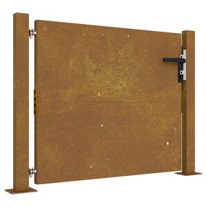 vidaXL Πόρτα Κήπου 105x105 εκ. από Ατσάλι Corten