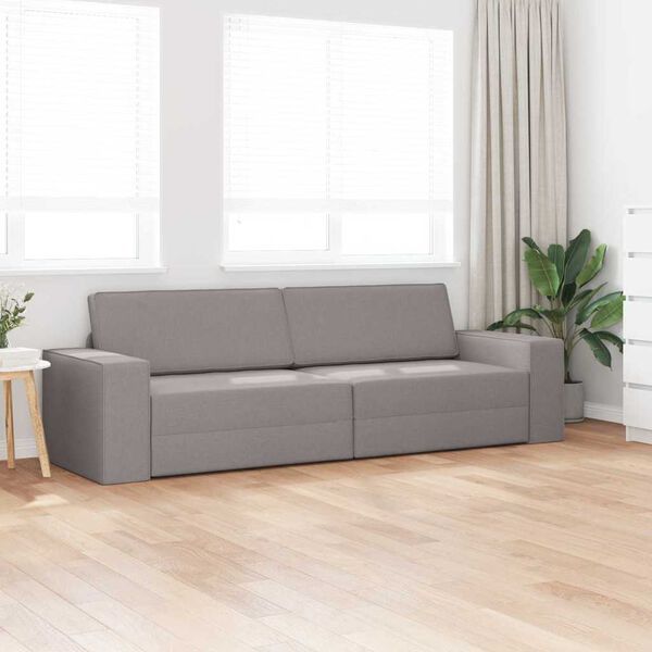 vidaXL Κρεβάτι καναπές Taupe 245 x 78 x 77 εκ. Βελούδο