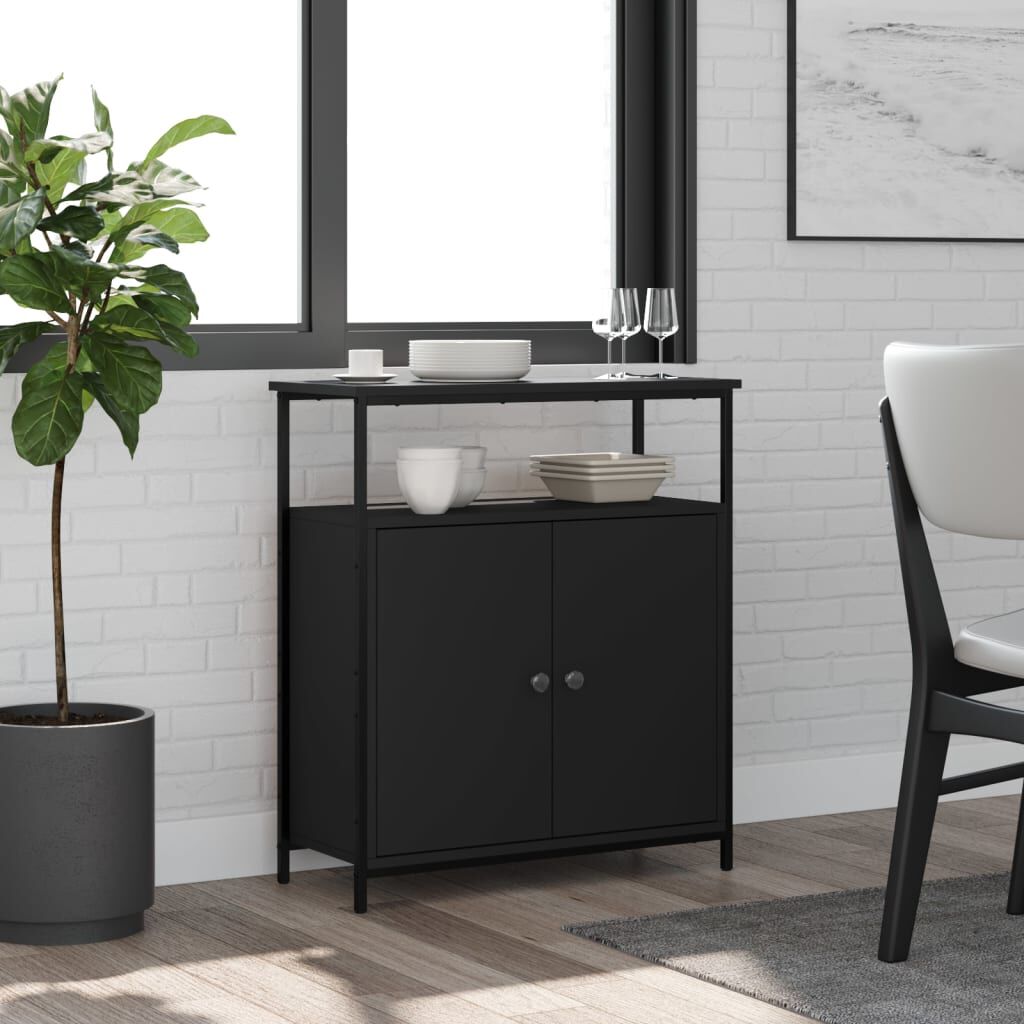 vidaXL Ντουλάπι Μαύρο 70 x 30 x 80 εκ. από Επεξεργασμένο Ξύλο