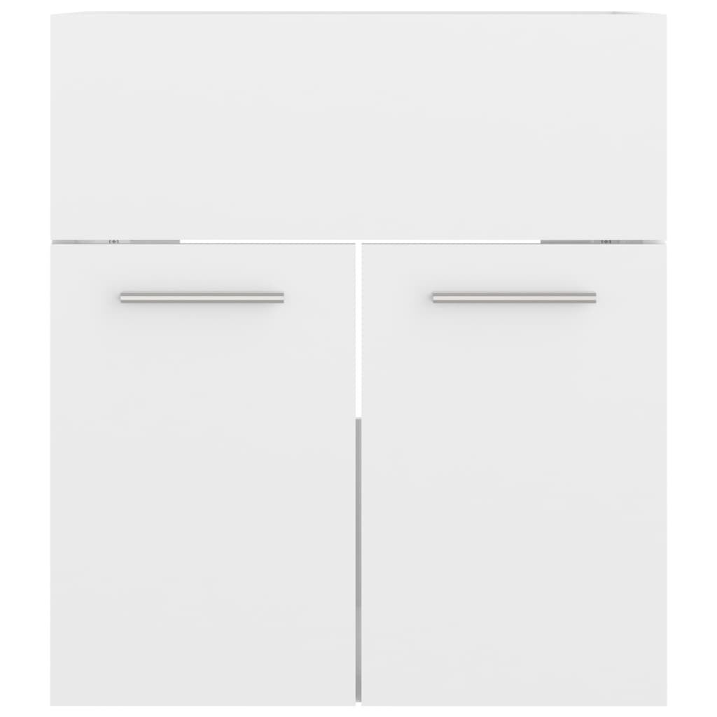 vidaXL Ντουλάπι Νιπτήρα Γυαλιστερό Λευκό 41x38,5x46 εκ από Επεξ. Ξύλο