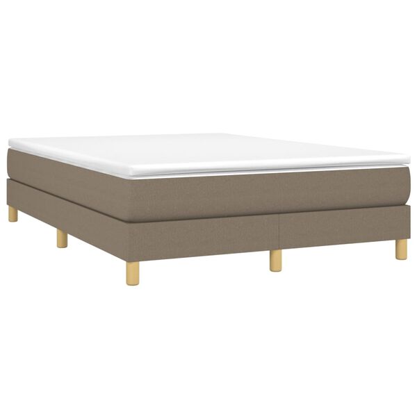 vidaXL &Kappa;&rho;&epsilon;&beta;ά&tau;&iota; Boxspring &mu;&epsilon; &Sigma;&tau;&rho;ώ&mu;&alpha; Taupe 140x200 &epsilon;&kappa;. &Upsilon;&phi;&alpha;&sigma;&mu;ά&tau;&iota;&nu;&omicron;