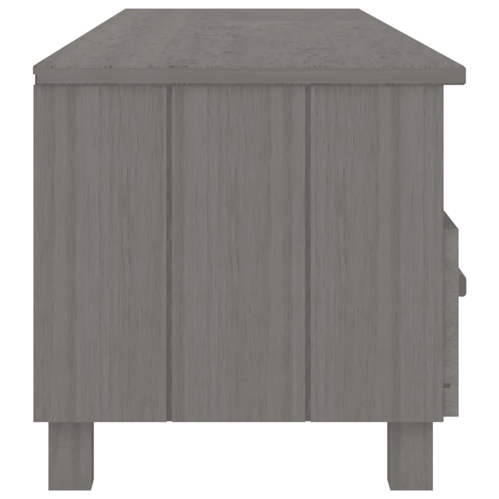 vidaXL Έπιπλο Τηλεόρασης HAMAR Αν. Γκρι 158x40x40εκ. Μασίφ Ξύλο Πεύκου