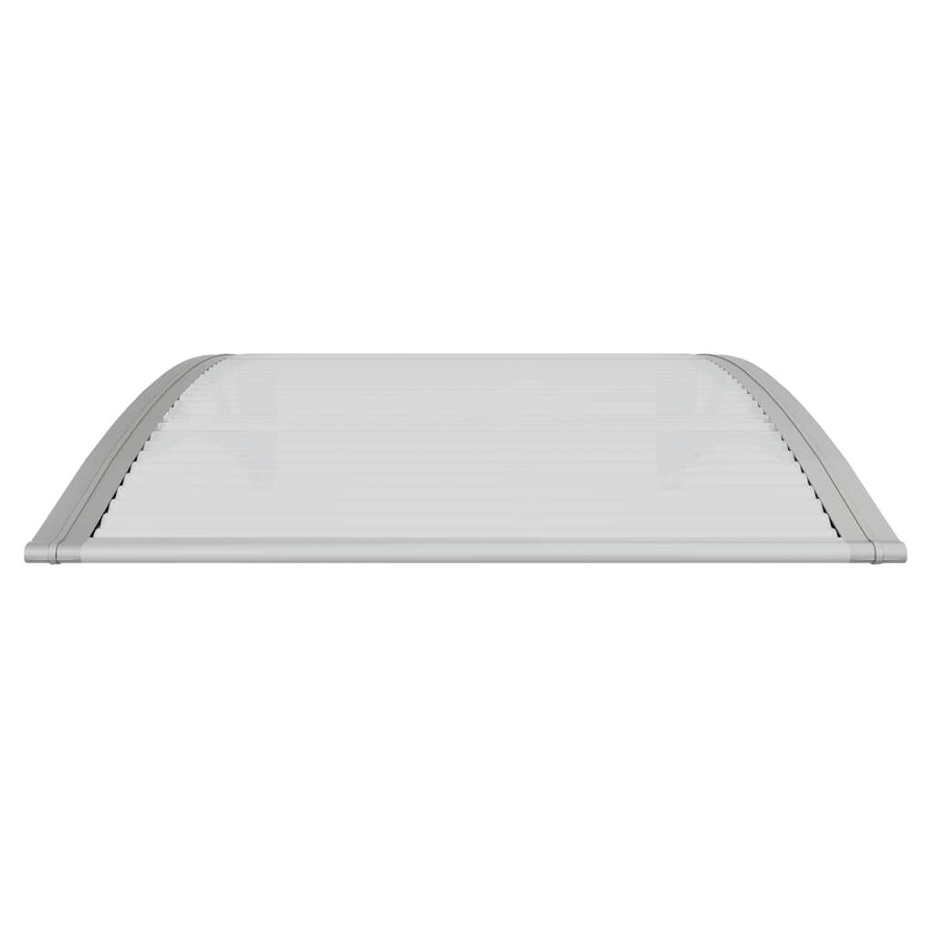 vidaXL Στέγαστρο Πόρτας Γκρι & Διαφανές 100 x 75 εκ. από Πολυκαρβονικό