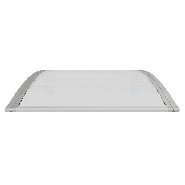 vidaXL Στέγαστρο Πόρτας Γκρι & Διαφανές 100 x 75 εκ. από Πολυκαρβονικό