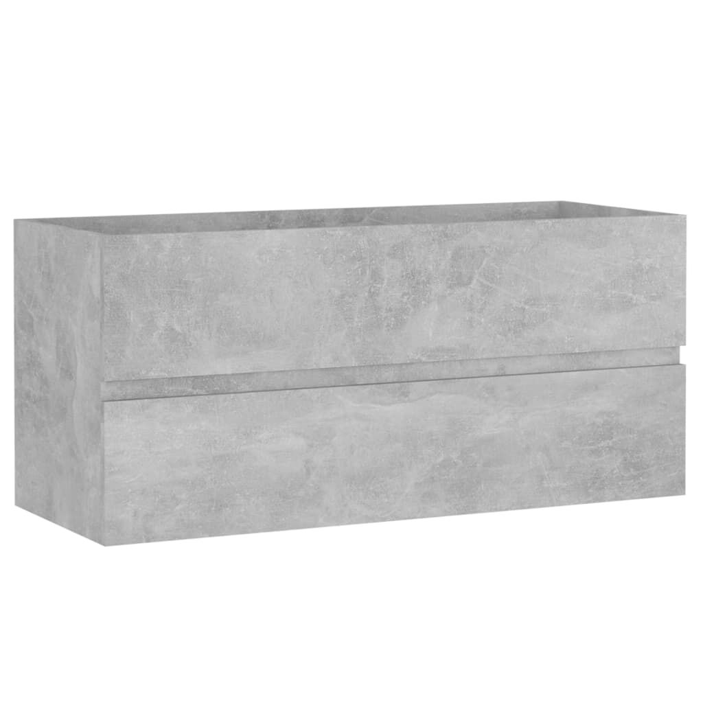 vidaXL Ντουλάπι Νιπτήρα Γκρι Σκυροδέματος 100x38,5x45 εκ. Επεξ. Ξύλο